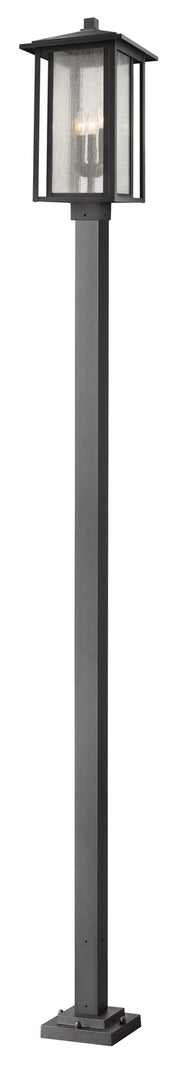 Aspen 3 Light Outdoor Post Mount in Black (536P Post)