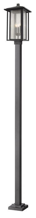Aspen 3 Light Outdoor Post Mount in Black (536P Post)