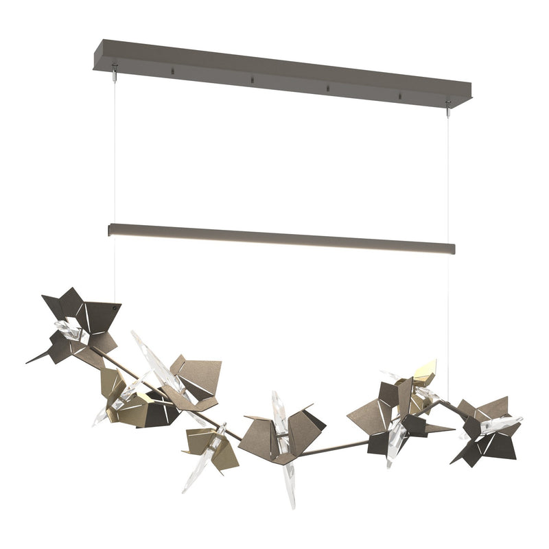 Belladonna LED Pendant in Dark Smoke with Soft Gold Accent - 139813-LED-STND-07-84-CR by Hubbardton Forge