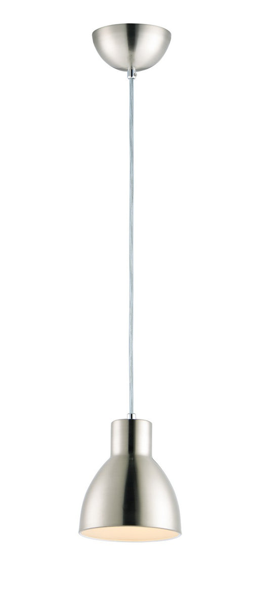 Cora One Light Pendant in Satin Nickel