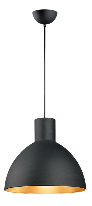 Cora One Light Pendant in Black / Gold