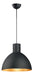 Cora One Light Pendant in Black / Gold