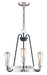 Haven Three Light Chandelier in Black / Satin Nickel