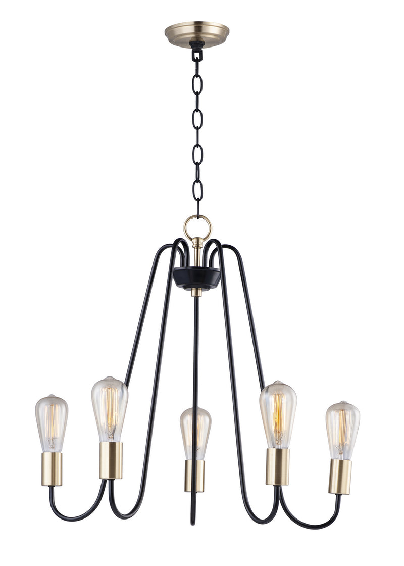 Haven 5-Light Chandelier in Oil Rubbed Bronze / Antique Brass - Lamps Expo
