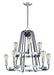 Haven Nine Light Chandelier in Black / Satin Nickel