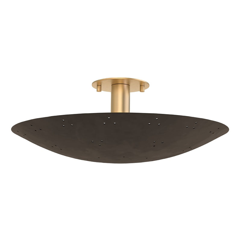 Bern 3-Light 18" Semi-Flush Mount in Vintage Brass / Bronze