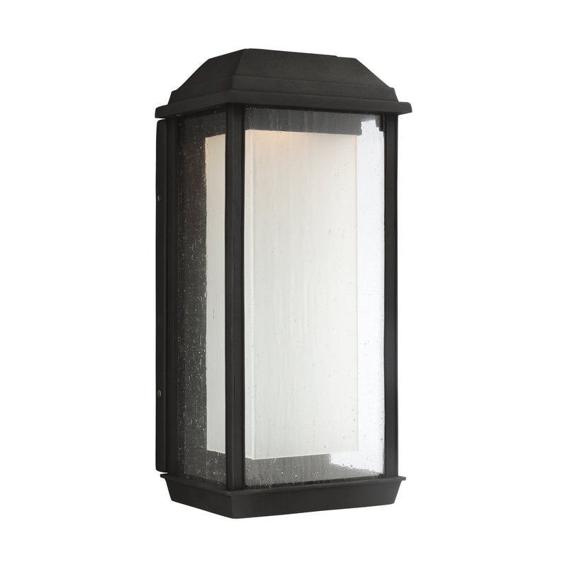 McHenry Large Outdoor Wall Lantern in Textured Black