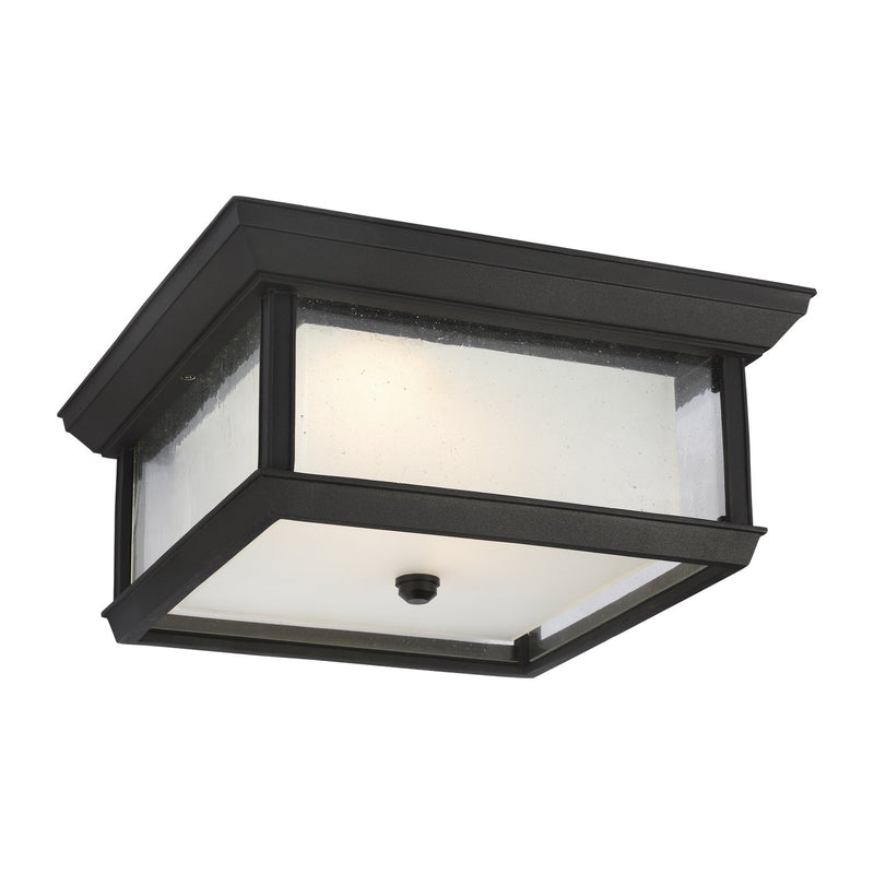 McHenry 2-Light Outdoor Flush Mount in Textured Black
