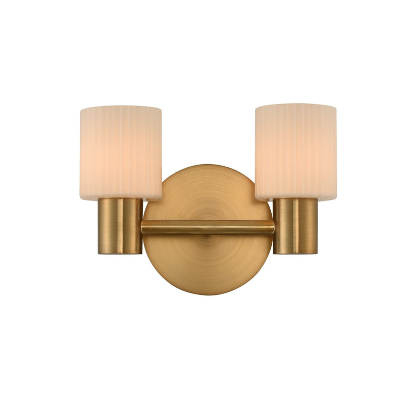 Harlowe 2-Light LED Bath Vanity Light in Winter Brass