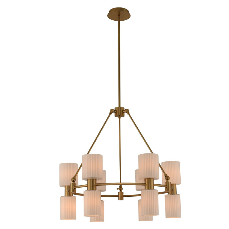 Harlowe 12-Light Chandelier in Winter Brass