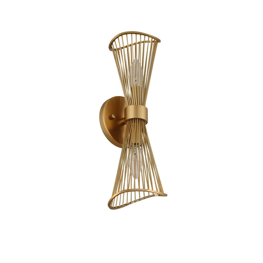 Aurora 2-Light Wall Sconce in Nordic Brass