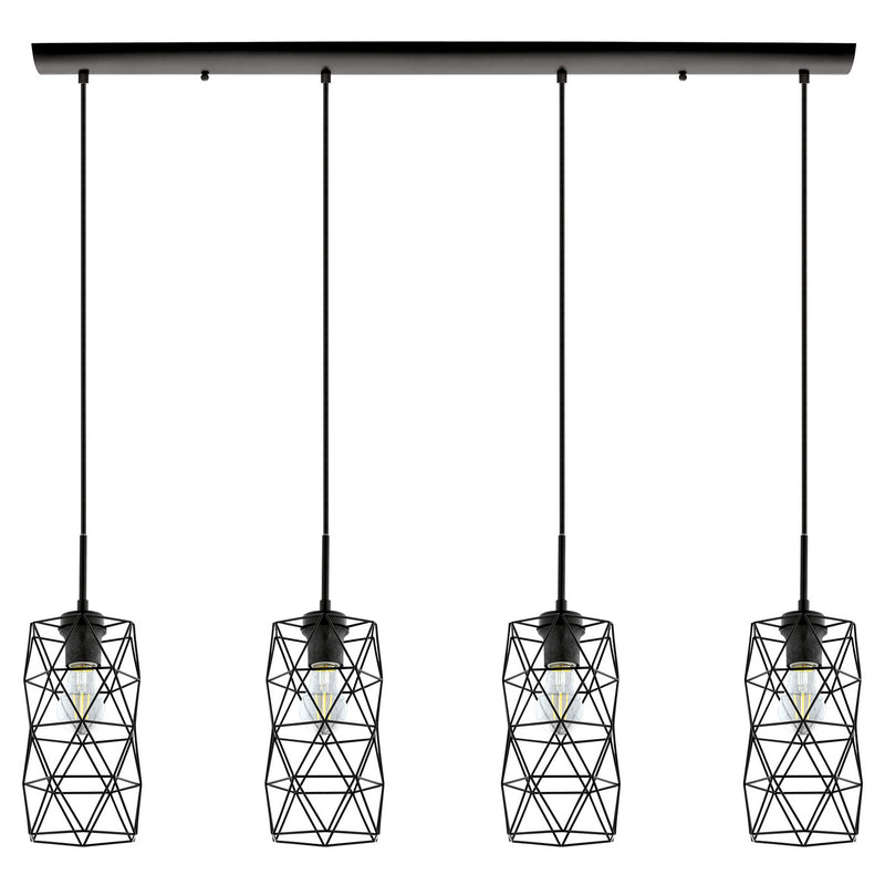Estevau 2 4x25W Multi Light Pendant With Matte Black Finish
