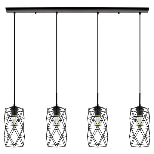 Estevau 2 4x25W Multi Light Pendant With Matte Black Finish
