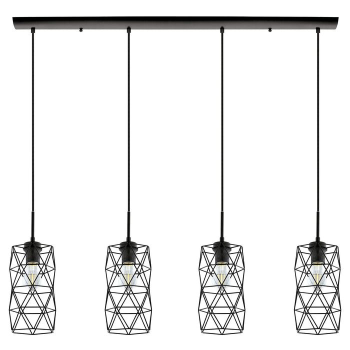 Estevau 2 4x25W Multi Light Pendant With Matte Black Finish