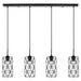 Estevau 2 4x25W Multi Light Pendant With Matte Black Finish