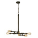 Wymer 6x60W Pendant With Matte Bronze Finish
