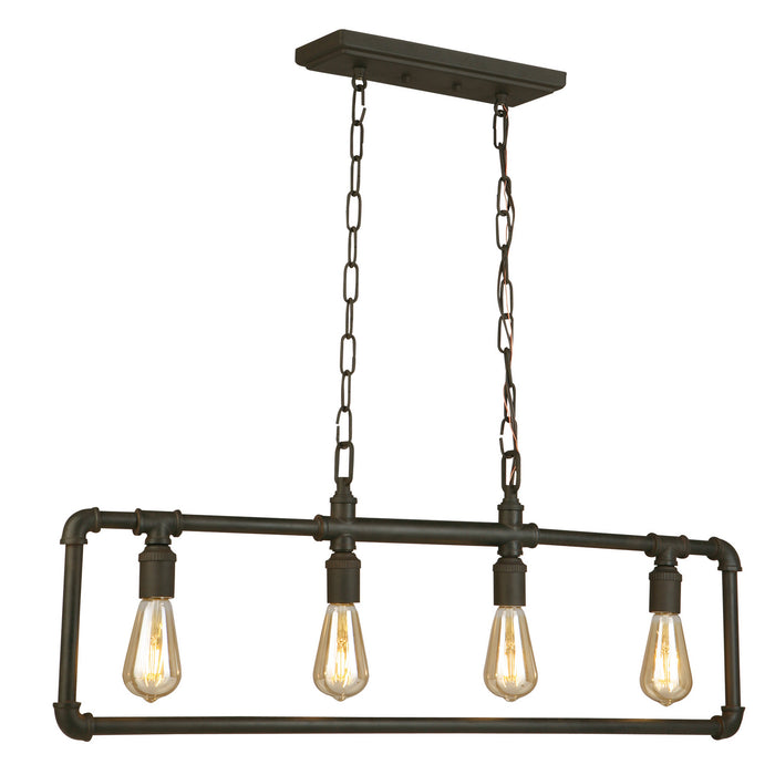 Wymer 4x60W Linear Pendant With Matte Bronze Finish