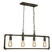 Wymer 4x60W Linear Pendant With Matte Bronze Finish