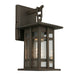 Arlington Creek 1x60W Outdoor Wall Light With Matte Bronze Finish and Clear Seeded Glass