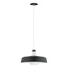 Tabanera 1x60W Pendant With a Black & white Finish & White Glass