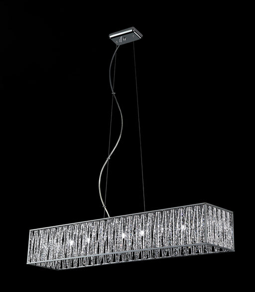 Terra 9 Light 46" Linear Pendant in Chrome
