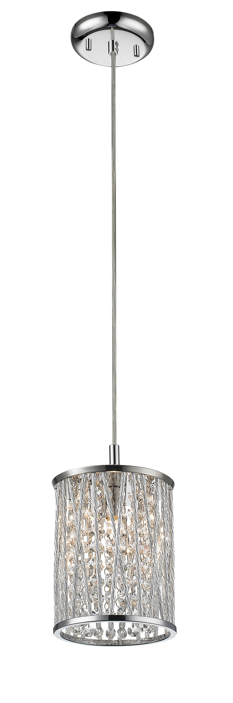 Terra 1 Light 5.91" Pendant in Chrome