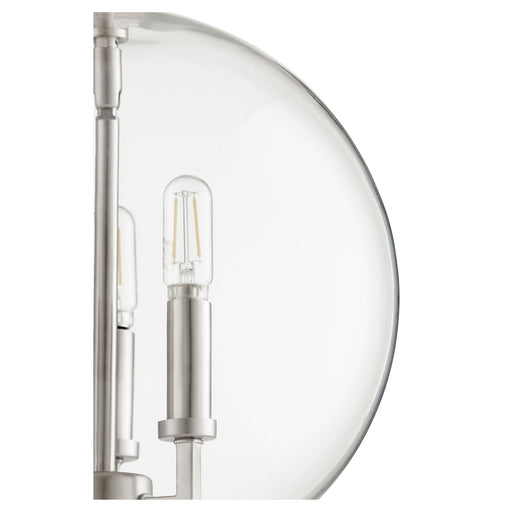 Transitional 3 Light Globe Pendant in Satin Nickel