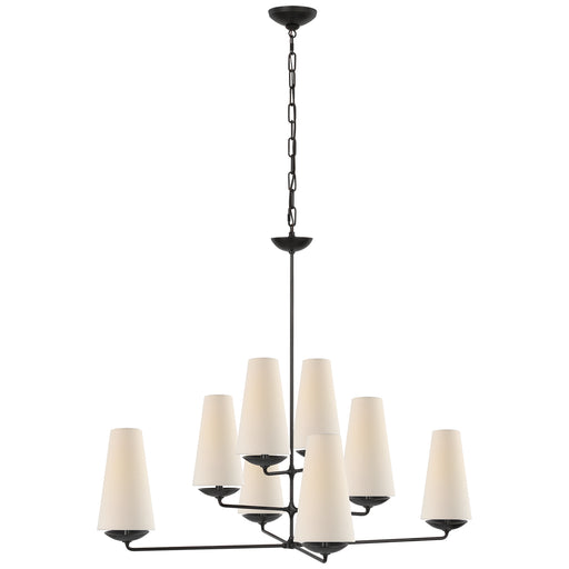 Fontaine Eight Light Chandelier in Aged Iron