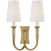 Delphia Large Double Arm 2-Light Wall Sconce in Hand-Rubbed Antique Brass