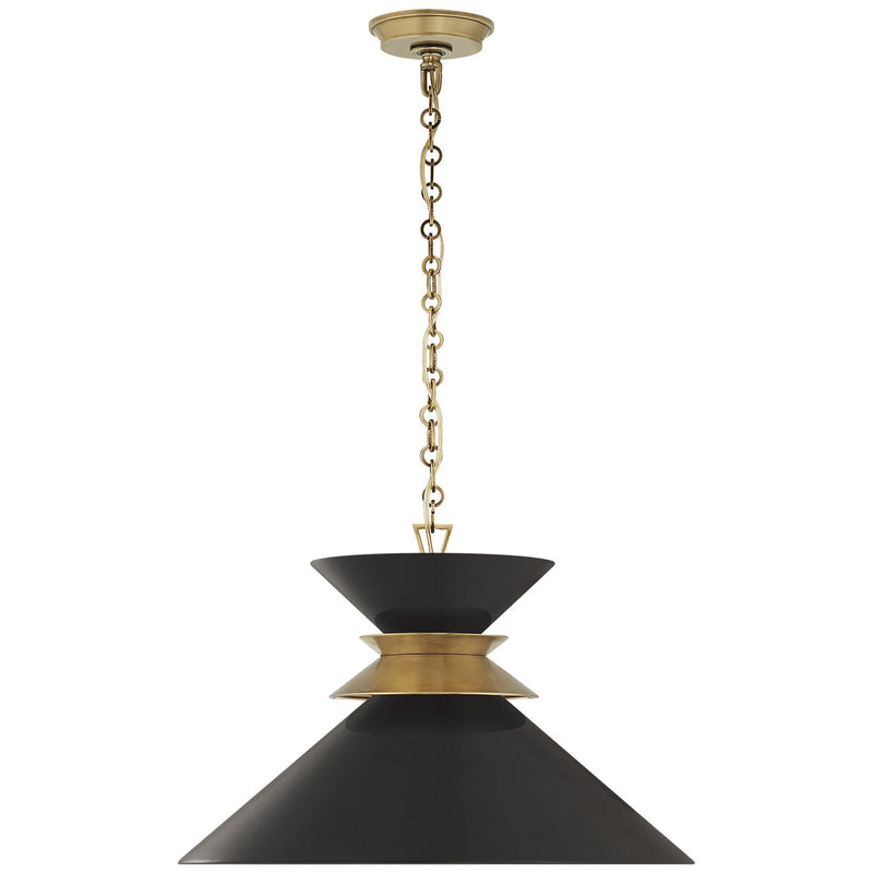 Alborg Large Stacked Pendant in Antique-Burnished Brass