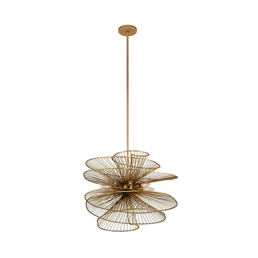 Aurora 8-Light Pendant in Nordic Brass