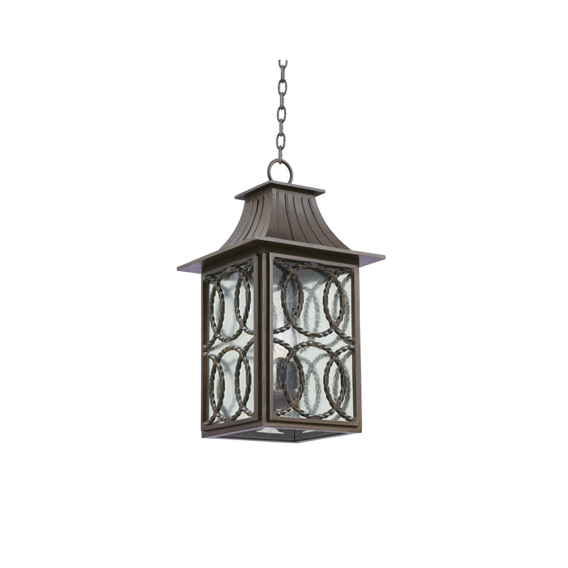 Monterey 3-Light Outdoor Lantern Pendant in Aged Bronze