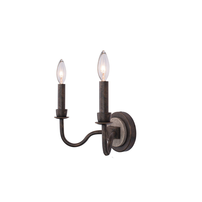 Harper 2-Light Wall Sconce in Florence Gold