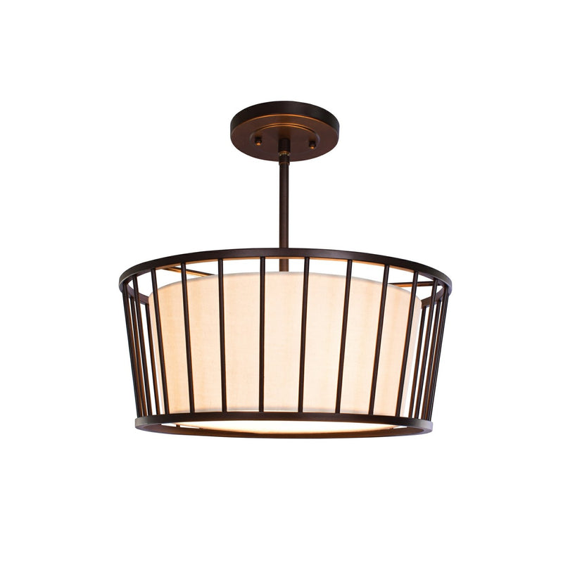 Pacifica 3-Light Semi-Flush Mount in Bronze