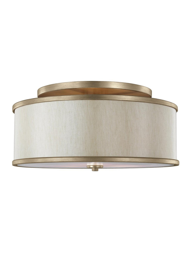 Lennon Large 3-Light Semi-Flush Mount in Sunset Gold