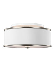 Lennon Large 3-Light Semi-Flush Mount in Satin Nickel