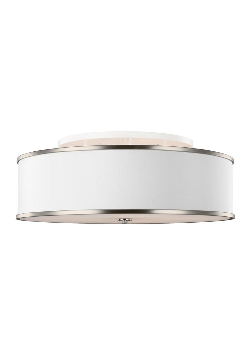 Lennon Extra Large 5-Light Semi-Flush Mount in Satin Nickel