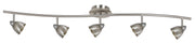 5-Light Pendant in Brushed Steel with Cone Brushed Steel Glass - Lamps Expo
