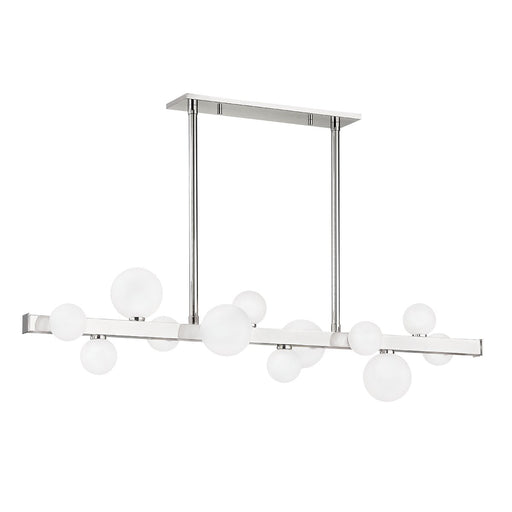 Mini Hinsdale 12-Light Linear Pendant in Polished Nickel
