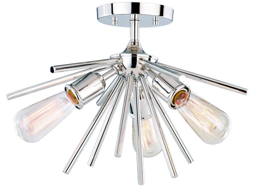 Estelle 17" Semi-Flush Mount in Polished Nickel