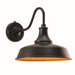 Dorado Outdoor 9" Wall Light in Dark Bronze & Inner Light Gold - Lamps Expo