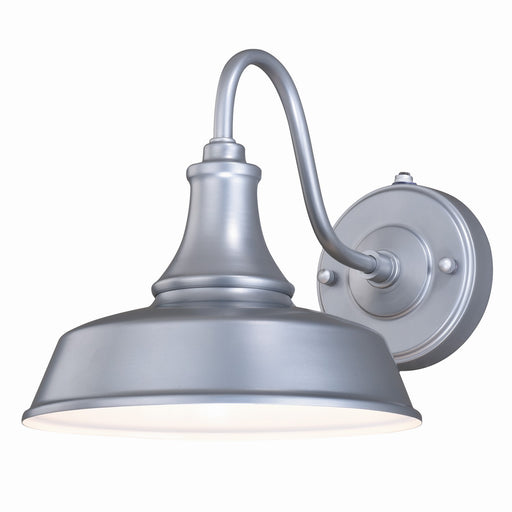 Dorado Outdoor 9" Wall Light in Satin Silver, Inner White