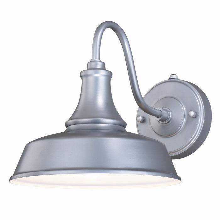 Dorado Outdoor 9" Wall Light in Satin Silver, Inner White
