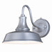 Dorado Outdoor 9" Wall Light in Satin Silver, Inner White