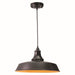 Dorado Outdoor 15" Pendant in Dark Bronze, Inner Light Gold