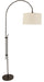84 Inch Windsor Adjustable Floor Lamp in Oil Rubbed Bronze with Off White Linen Hardback
