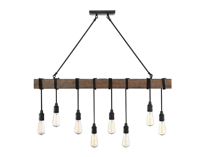 Burgess 8-Light Linear Pendant in Durango