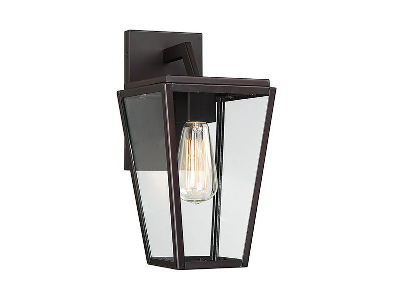 Milton Small Outdoor Wall Lantern in English Bronze