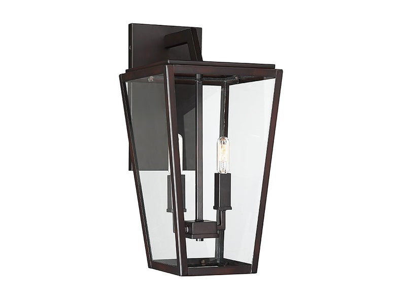 Milton 2-Light Outdoor Wall Lantern in English Bronze