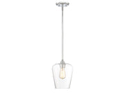 Octave Clear Glass Mini Pendant in Polished Chrome